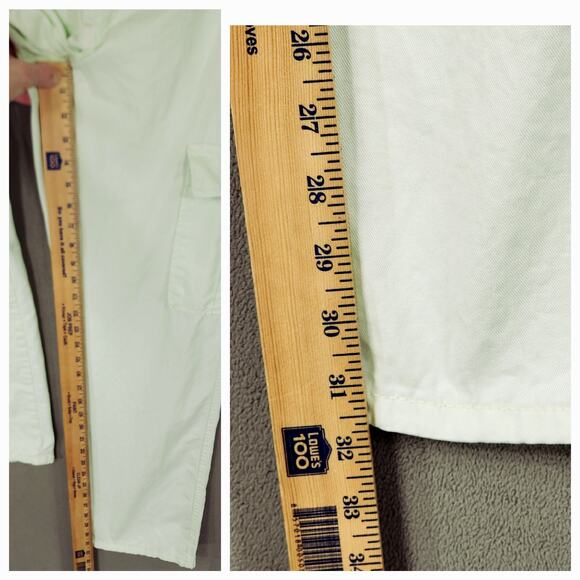 Stradivarius STR Cargo Pants sz 8 Women Pistachio Green Pockets Spring Coachella - Picture 6 of 13